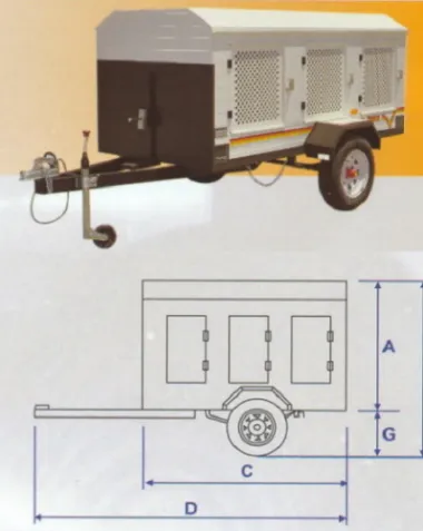 Dog Trailer 6 Dog
