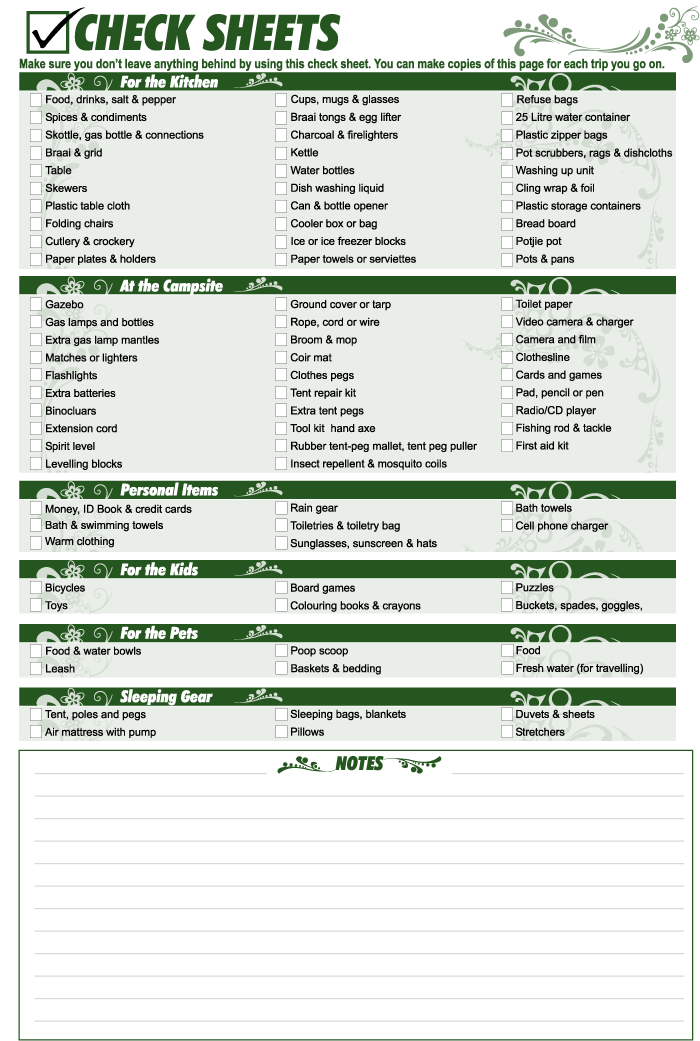 Check Sheet
